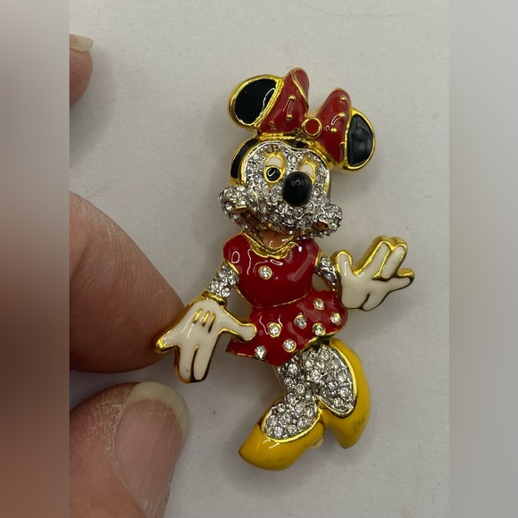 Limited Edition Authentic Signed Disney Swarovski Minnie Mouse Brooch Retired - Picture 6 of 7